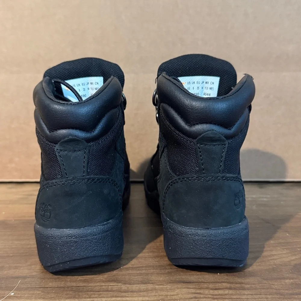Timberland Infant 6 Inch‎ Field Boots Black Size 6.5